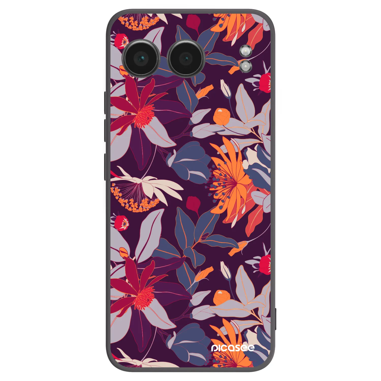 Picasee crna silikonska maskica za OnePlus Nord 4 - Purple Leaf