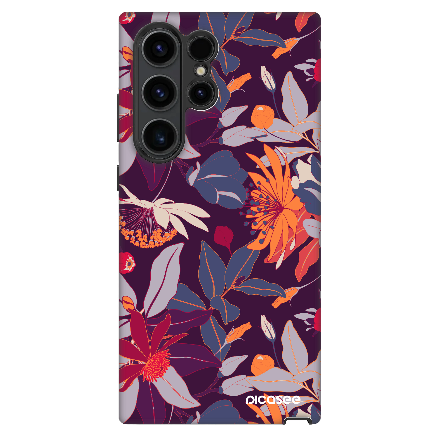 Picasee Fashion Case za Samsung Galaxy S23 Ultra 5G - Purple Leaf