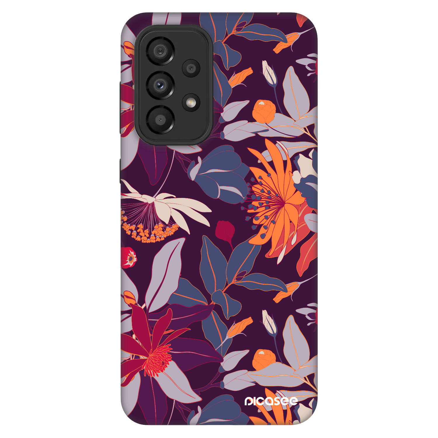 Picasee Fashion Case za Samsung Galaxy A33 5G A336 - Purple Leaf