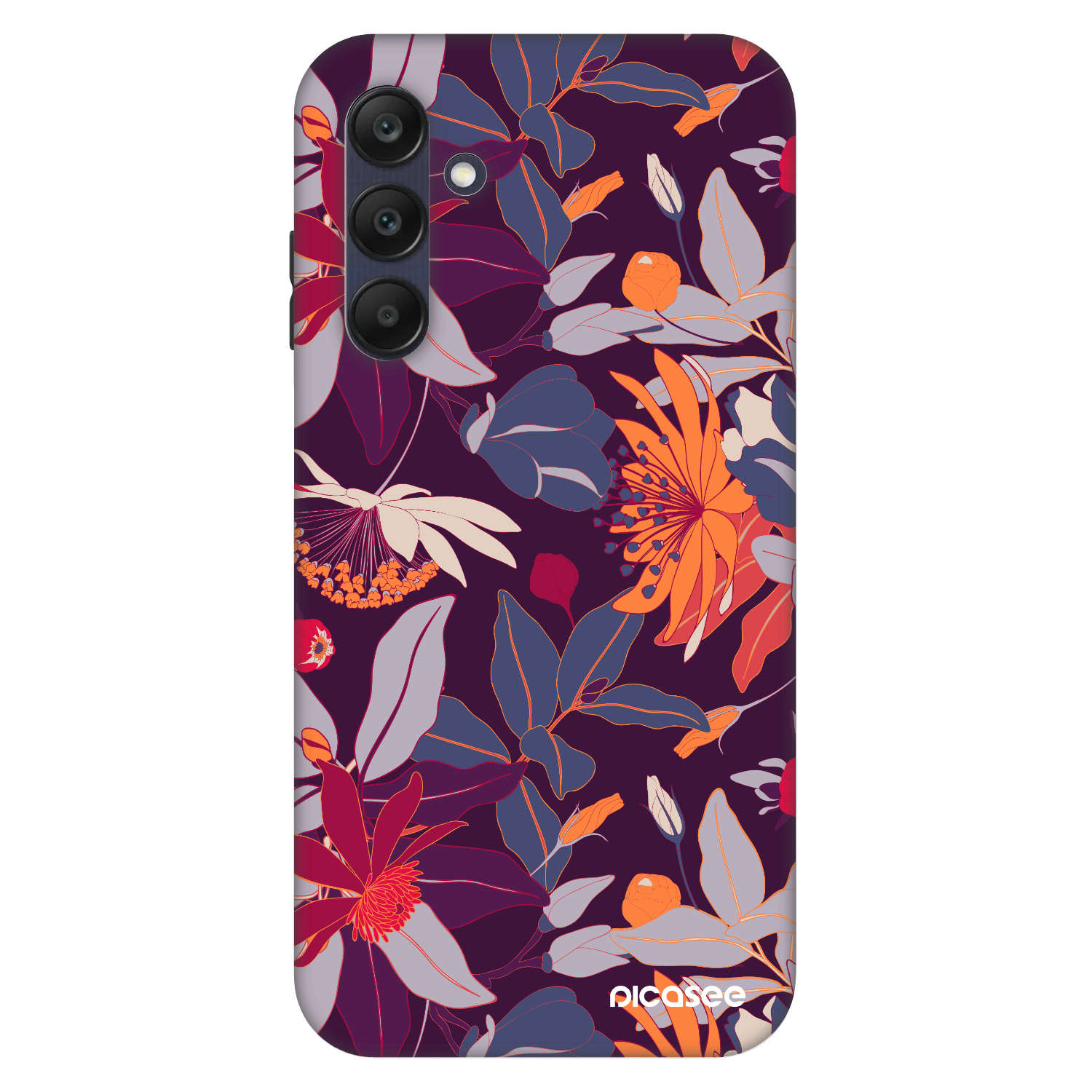 Picasee Fashion Case za Samsung Galaxy A25 A256B 5G - Purple Leaf