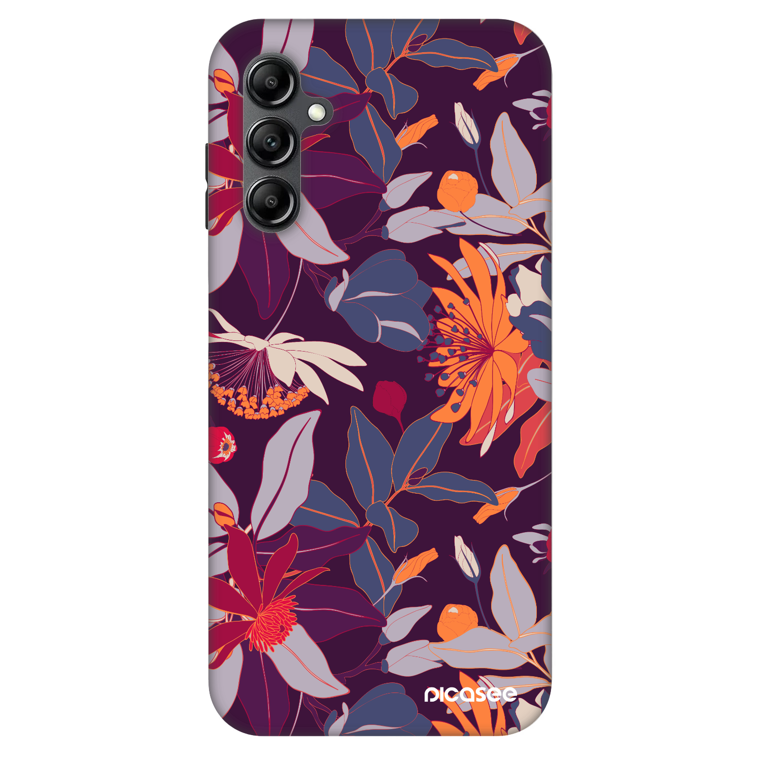 Picasee Fashion Case za Samsung Galaxy A14 4G A145R - Purple Leaf