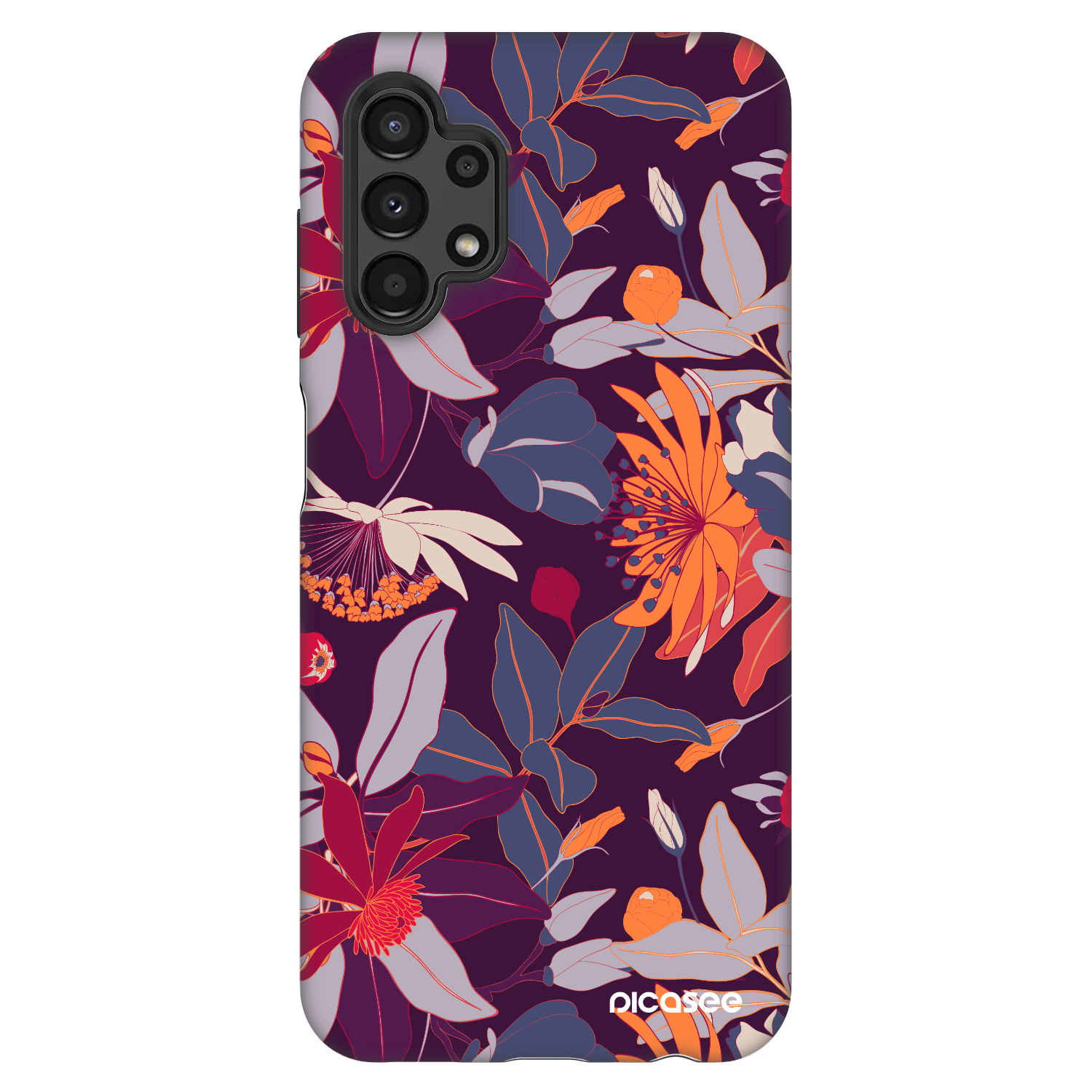 Picasee Fashion Case za Samsung Galaxy A13 4G A135 - Purple Leaf