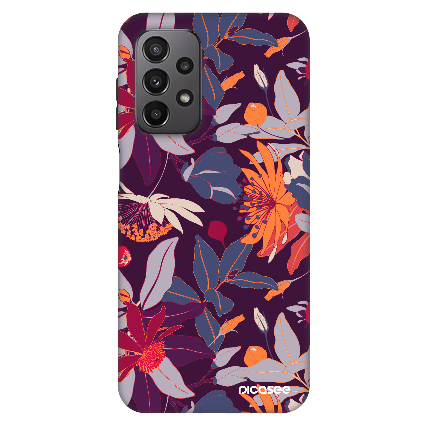 Picasee Fashion Case za Samsung Galaxy A23 A235F 4G - Purple Leaf