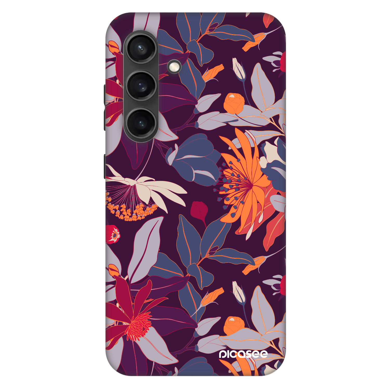 Picasee Fashion Case PowerShare pro Samsung Galaxy S24 S921B 5G - Purple Leaf