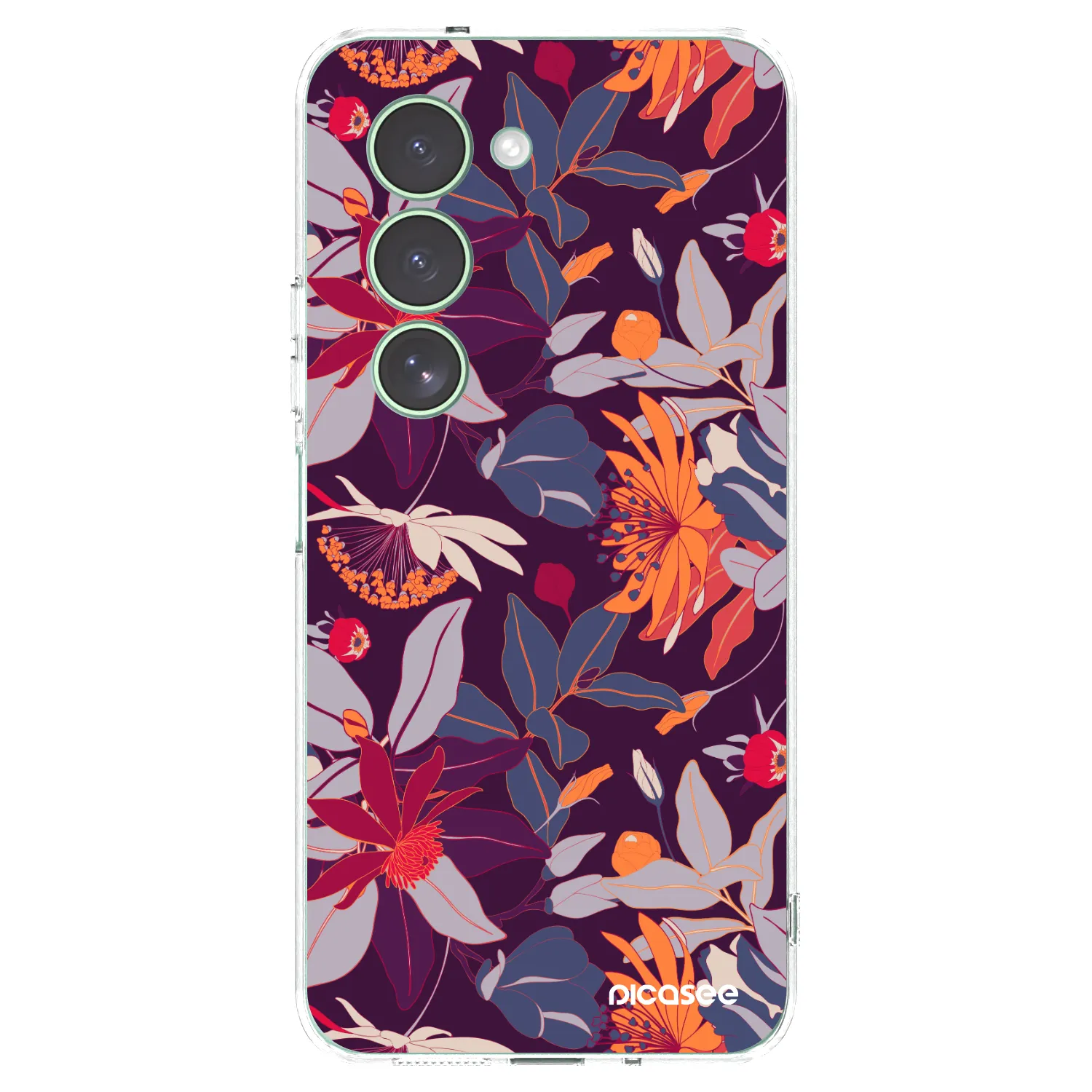 Picasee silikonska prozirna maskica za Xiaomi Redmi 15 5G - Purple Leaf