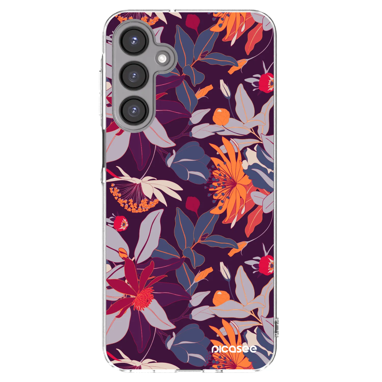 Picasee silikonska prozirna maskica za Samsung Galaxy A16 4G - Purple Leaf