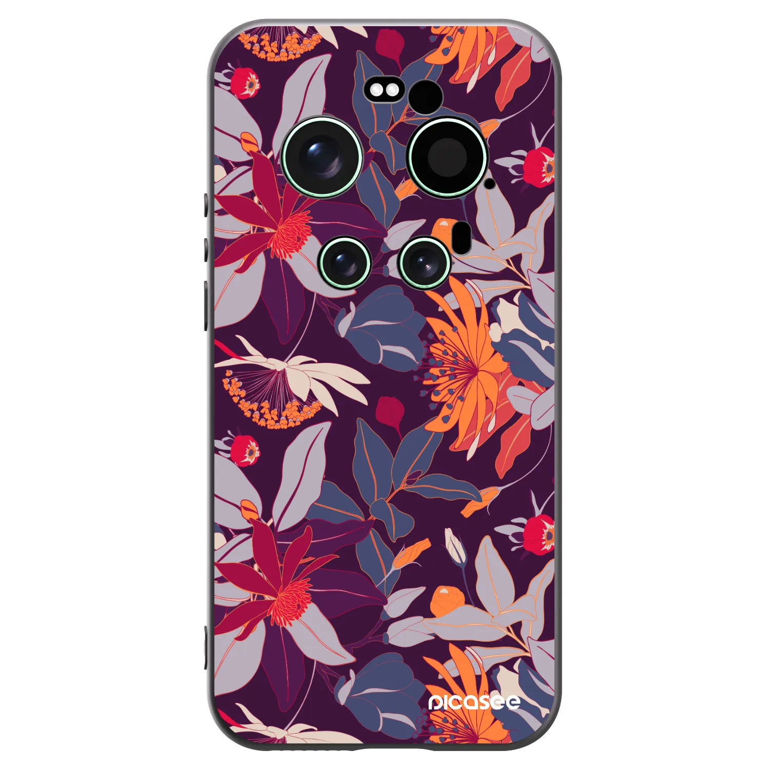 Picasee crna silikonska maskica za Xiaomi 17 Ultra - Purple Leaf