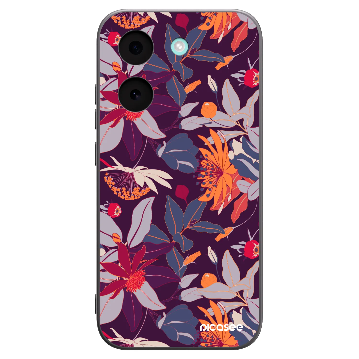 Picasee crna silikonska maskica za Xiaomi Poco X8 Pro - Purple Leaf