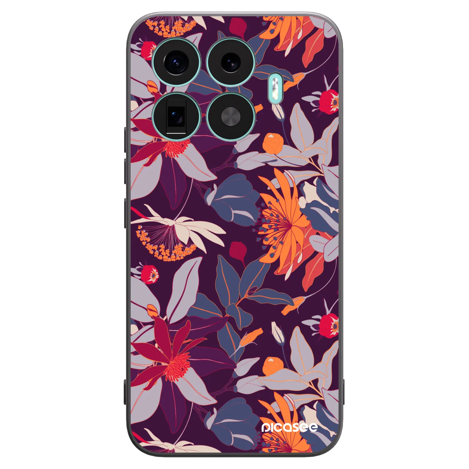 Picasee crna silikonska maskica za Xiaomi 17T Pro - Purple Leaf