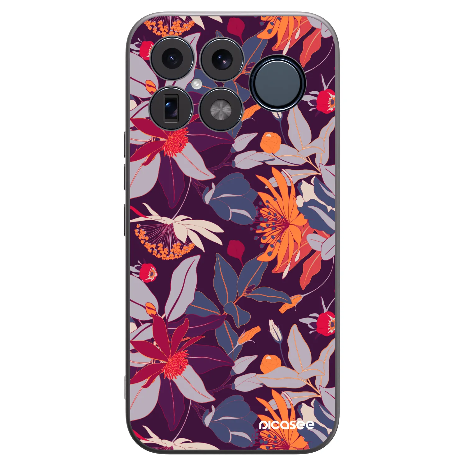 Picasee crna silikonska maskica za Xiaomi Poco F8 Ultra - Purple Leaf