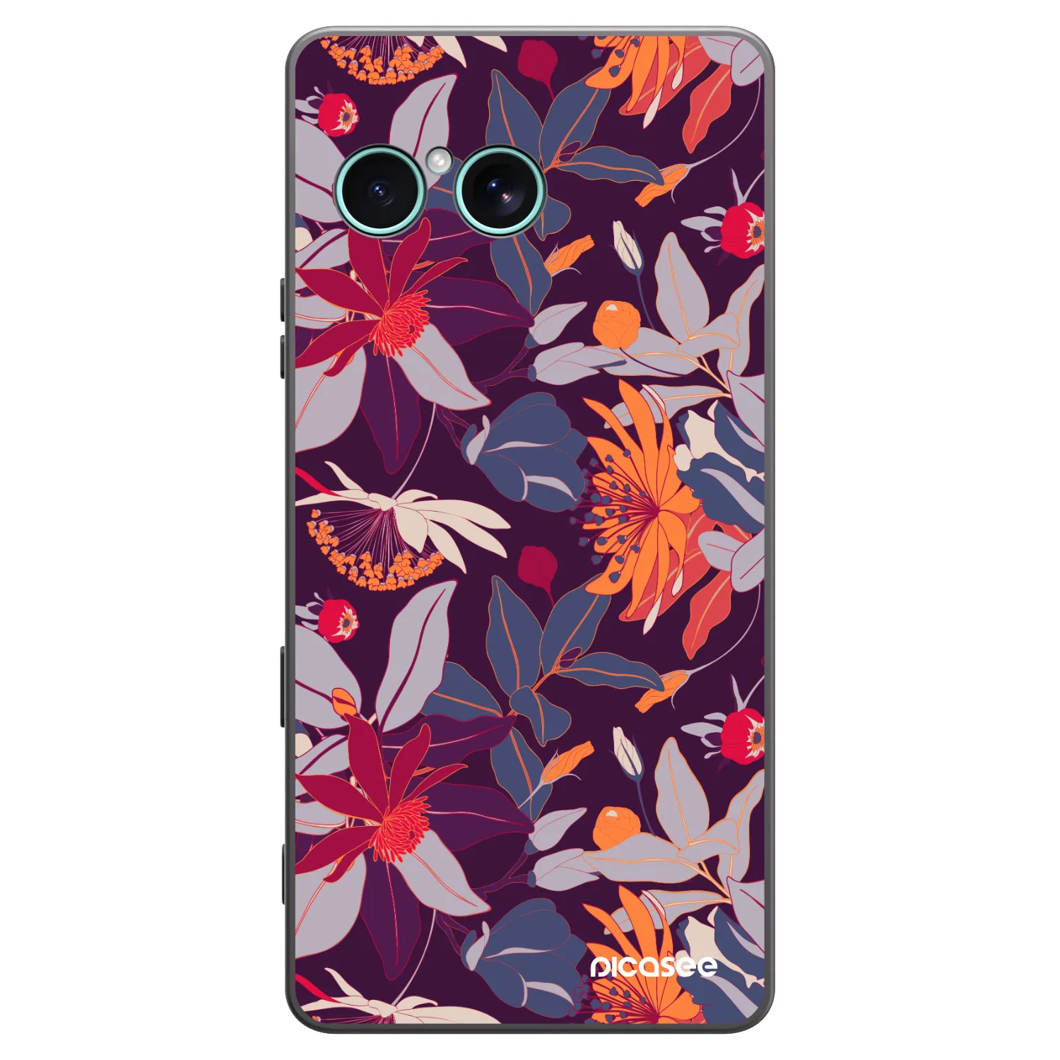 Picasee crna silikonska maskica za Sony Xperia 10 VII - Purple Leaf