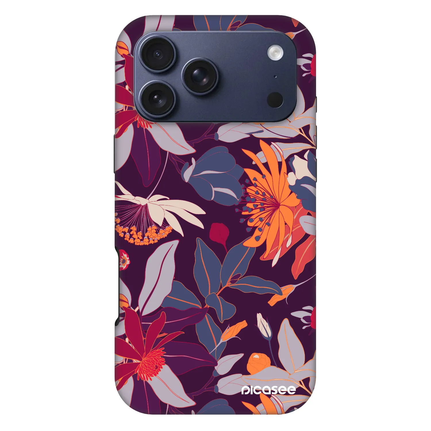 Picasee Fashion Case MagSafe za Apple iPhone 18 Pro Max - Purple Leaf