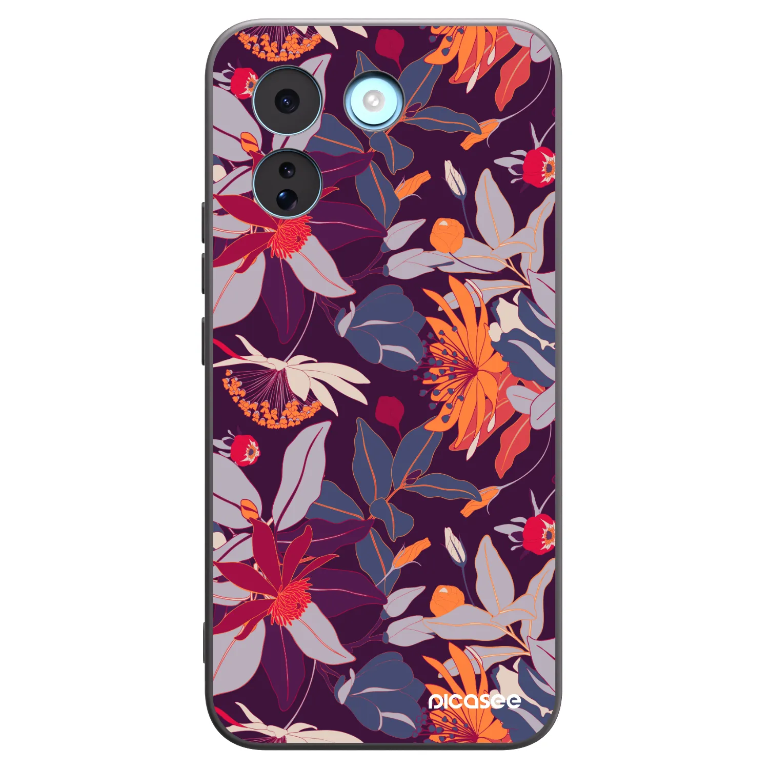 Picasee crna silikonska maskica za Xiaomi Redmi Note 17 Pro MAX 5G - Purple Leaf