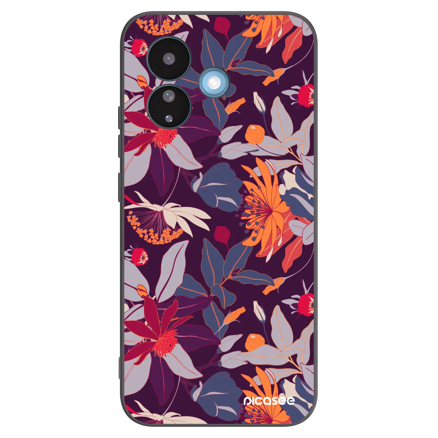 Picasee crna silikonska maskica za Xiaomi Redmi Note 17 Pro 5G - Purple Leaf