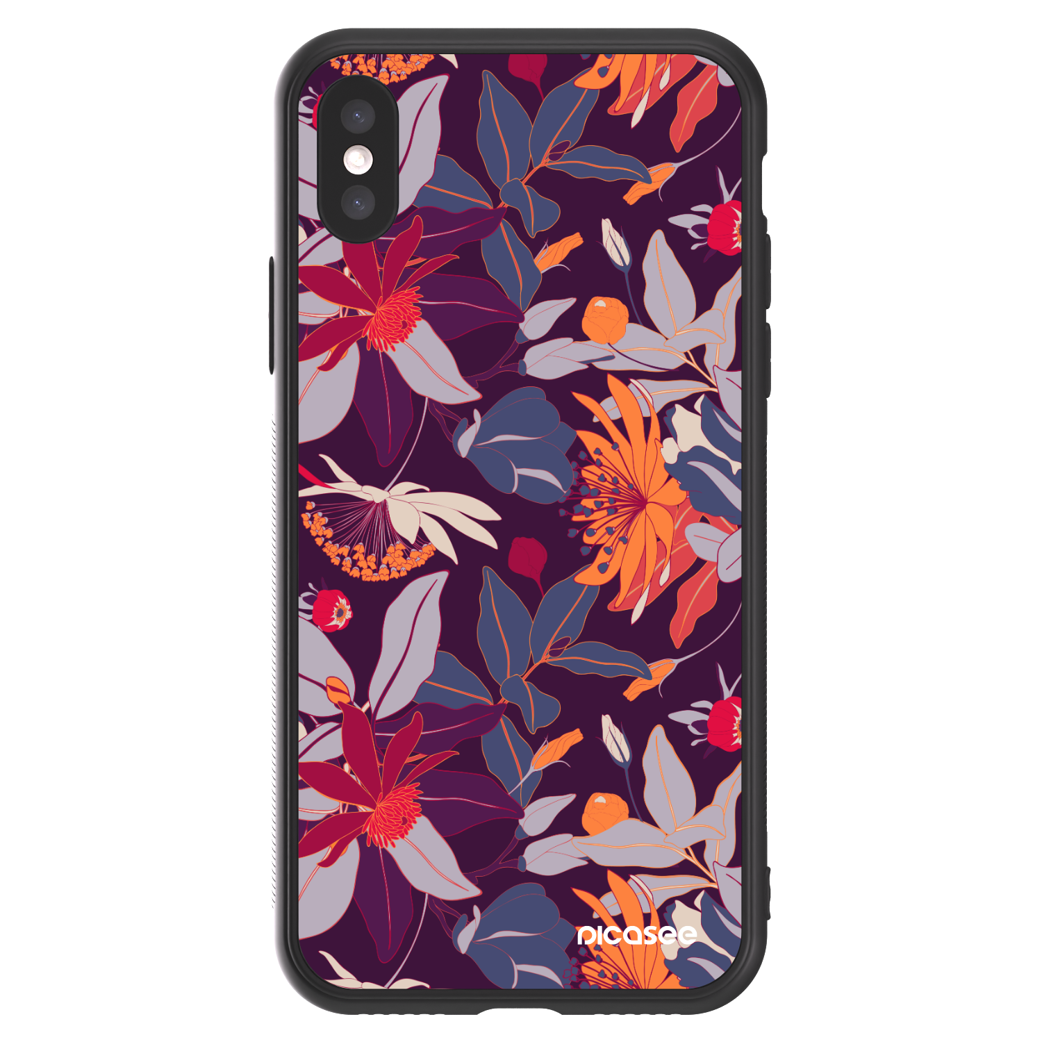 Picasee ULTIMATE CASE za Apple iPhone X/XS - Purple Leaf