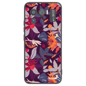Picasee crna silikonska maskica za Xiaomi Mi 11 Ultra - Purple Leaf