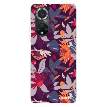 Picasee silikonska prozirna maskica za Huawei Nova 9 SE - Purple Leaf
