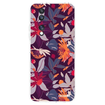 Picasee silikonska prozirna maskica za Honor 70 - Purple Leaf