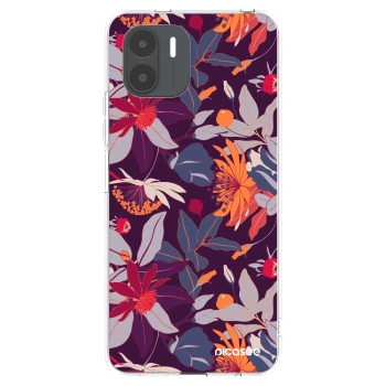 Picasee silikonska prozirna maskica za Xiaomi Redmi A2 - Purple Leaf