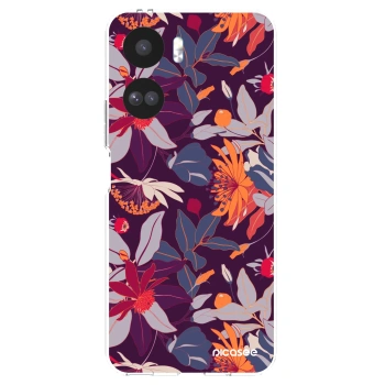 Picasee silikonska prozirna maskica za Honor 90 Lite 5G - Purple Leaf