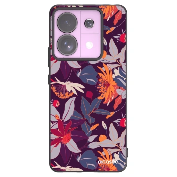 Picasee crna silikonska maskica za Xiaomi Redmi Note 13 Pro 5G - Purple Leaf