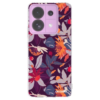 Picasee silikonska prozirna maskica za Xiaomi Redmi Note 13 Pro 5G - Purple Leaf
