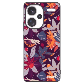 Picasee crna silikonska maskica za Xiaomi Redmi Note 13 Pro+ 5G - Purple Leaf