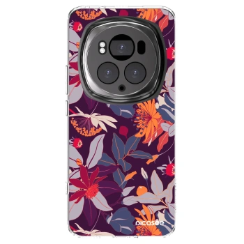 Picasee silikonska prozirna maskica za Honor Magic6 Pro - Purple Leaf
