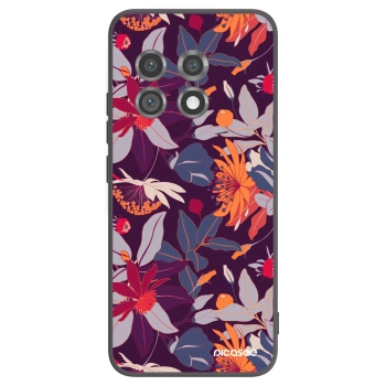 Picasee crna silikonska maskica za OnePlus 11 5G - Purple Leaf