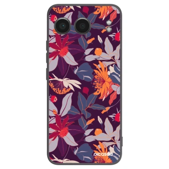 Picasee crna silikonska maskica za OnePlus Nord 4 - Purple Leaf