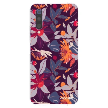 Picasee silikonska prozirna maskica za Xiaomi Mi 9 - Purple Leaf