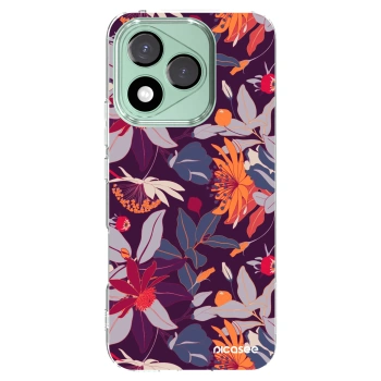 Picasee silikonska prozirna maskica za Honor 400 Lite 5G - Purple Leaf