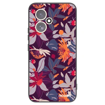 Picasee crna silikonska maskica za Honor 400 5G - Purple Leaf