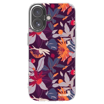 Picasee silikonska prozirna maskica za Apple iPhone 17 - Purple Leaf