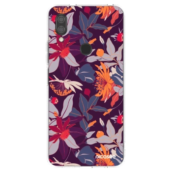 Picasee silikonska prozirna maskica za Xiaomi Redmi 7 - Purple Leaf