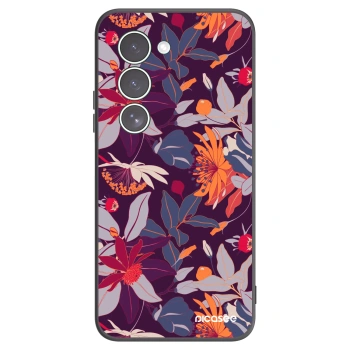 Picasee crna silikonska maskica za Xiaomi Redmi 15 5G - Purple Leaf