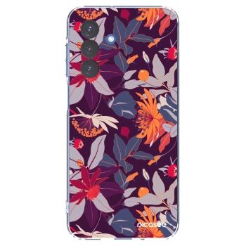 Picasee silikonska prozirna maskica za Samsung Galaxy A17 5G - Purple Leaf
