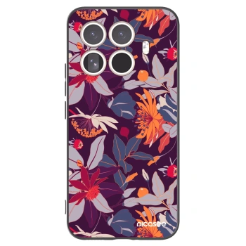 Picasee crna silikonska maskica za Xiaomi 15T Pro - Purple Leaf