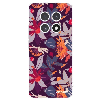 Picasee silikonska prozirna maskica za Xiaomi Redmi Note 15 - Purple Leaf