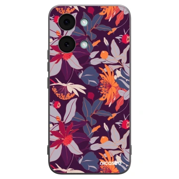 Picasee crna silikonska maskica za Xiaomi Poco X8 Pro Max - Purple Leaf