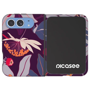 Picasee Fashion Case MagSafe za Apple iPhone Ultra - Purple Leaf