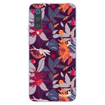 Picasee silikonska prozirna maskica za Xiaomi Mi 9 SE - Purple Leaf