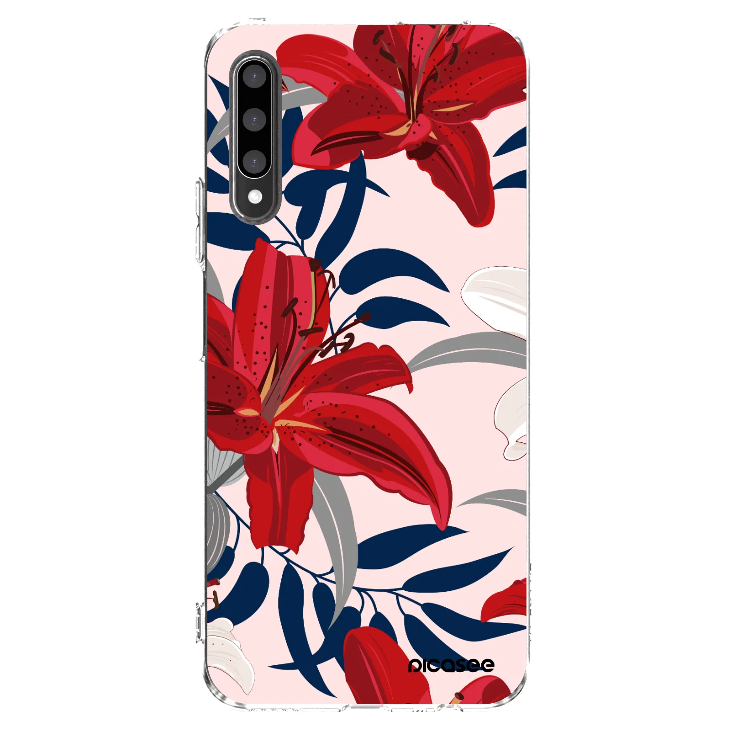 Picasee silikonska prozirna maskica za Honor 9X Pro - Red Lily