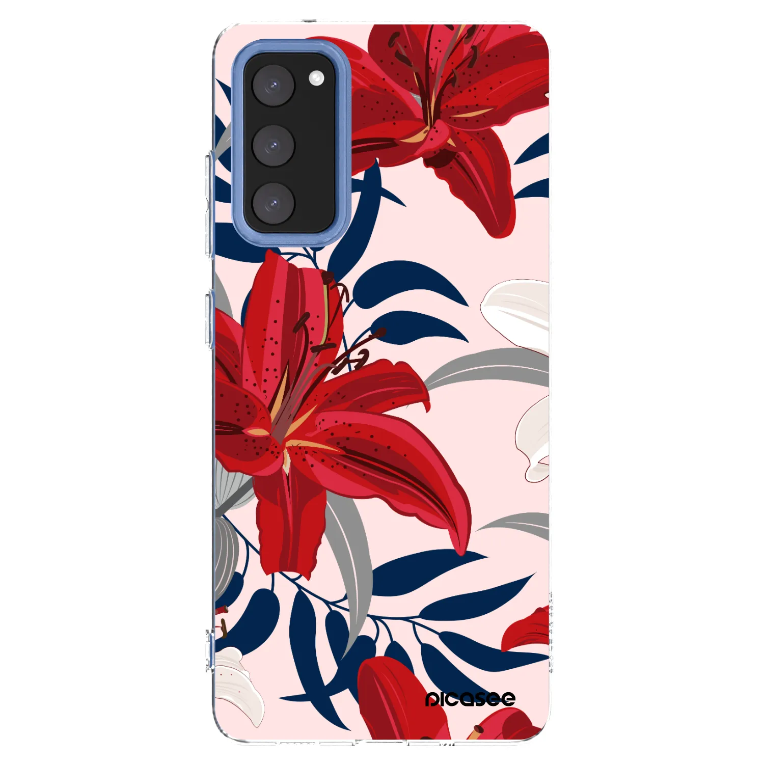 Picasee silikonska prozirna maskica za Samsung Galaxy S20 FE - Red Lily