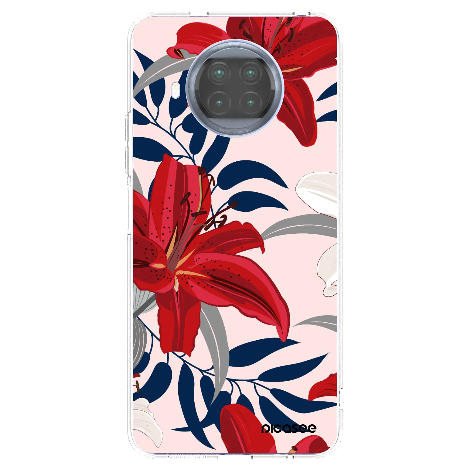 Picasee silikonska prozirna maskica za Xiaomi Mi 10T Lite - Red Lily