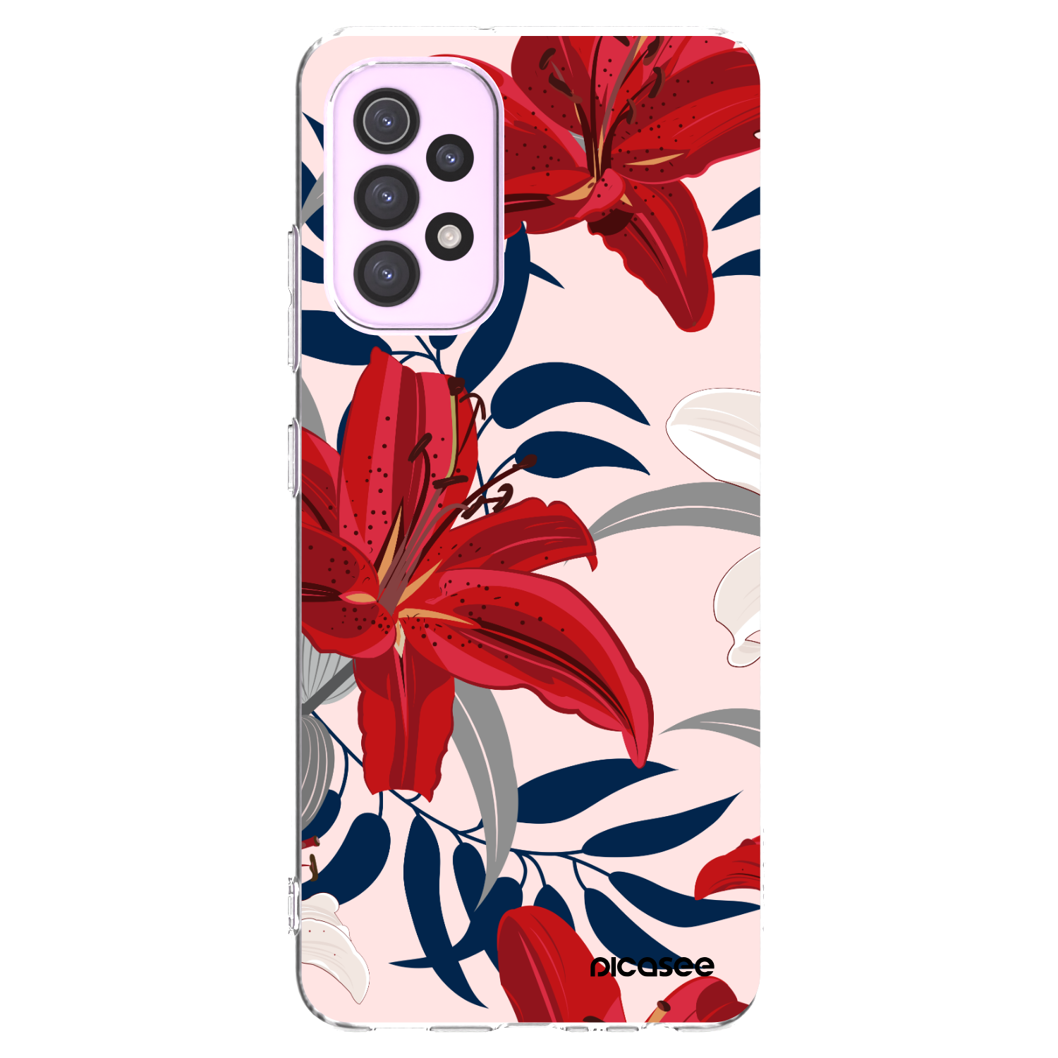 Picasee silikonska prozirna maskica za Samsung Galaxy A32 5G A326B - Red Lily