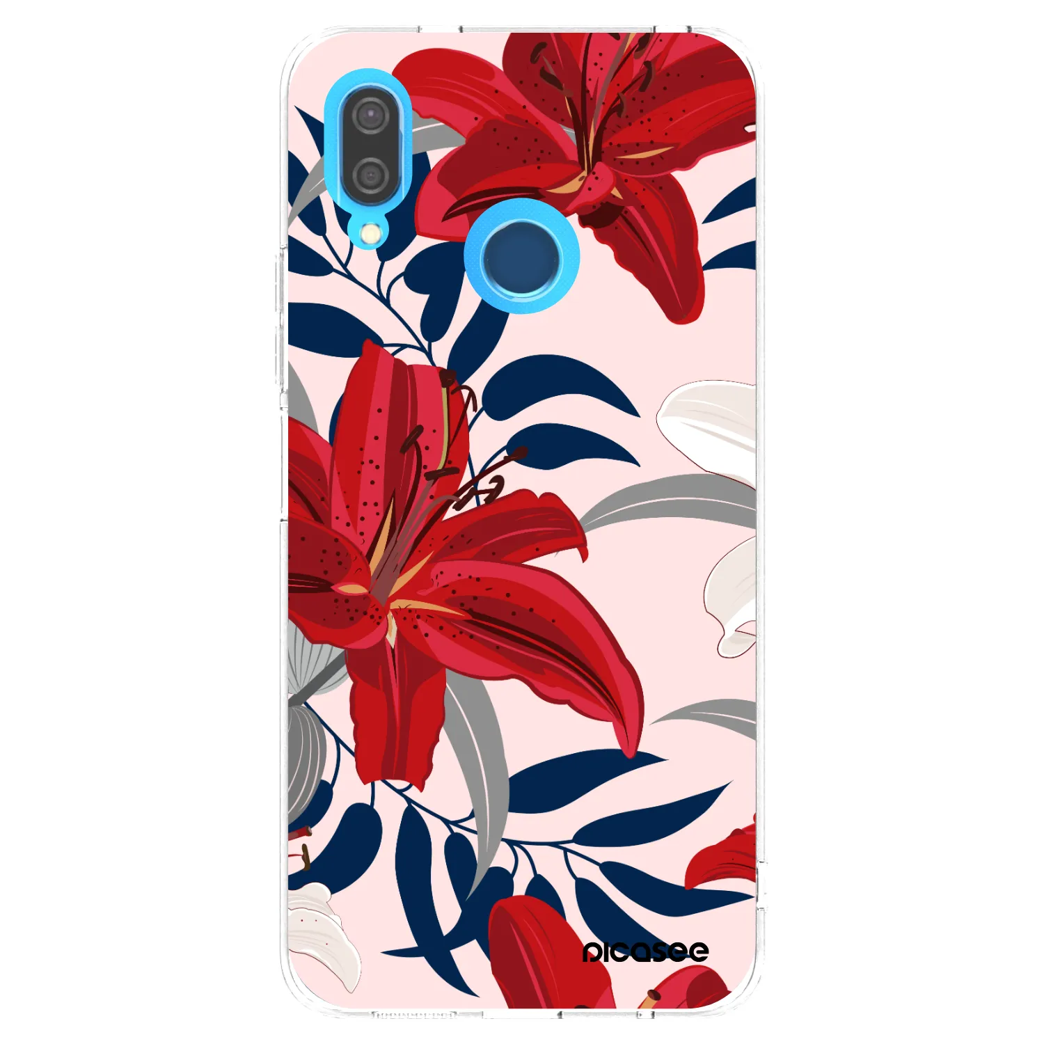 Picasee silikonska prozirna maskica za Huawei P20 Lite - Red Lily