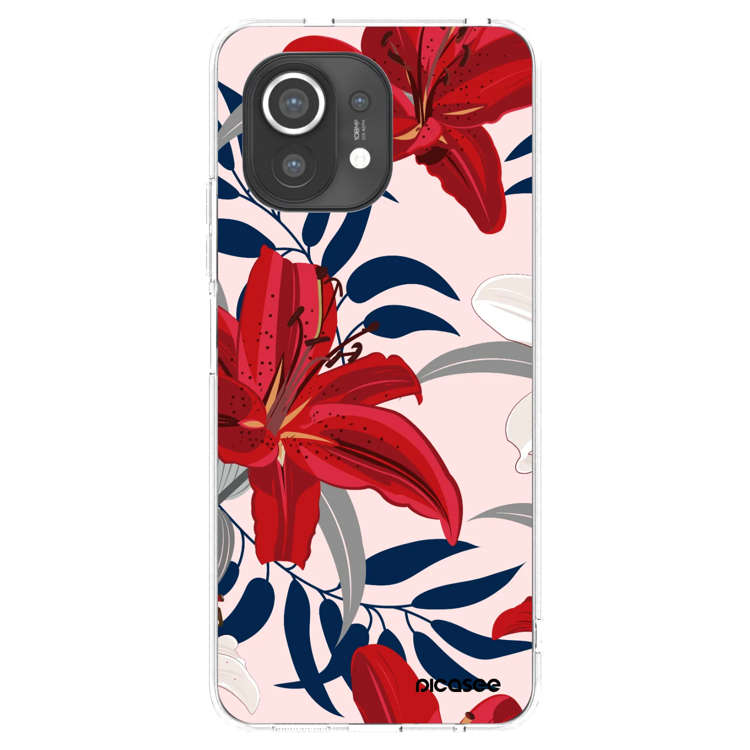 Picasee silikonska prozirna maskica za Xiaomi Mi 11 - Red Lily
