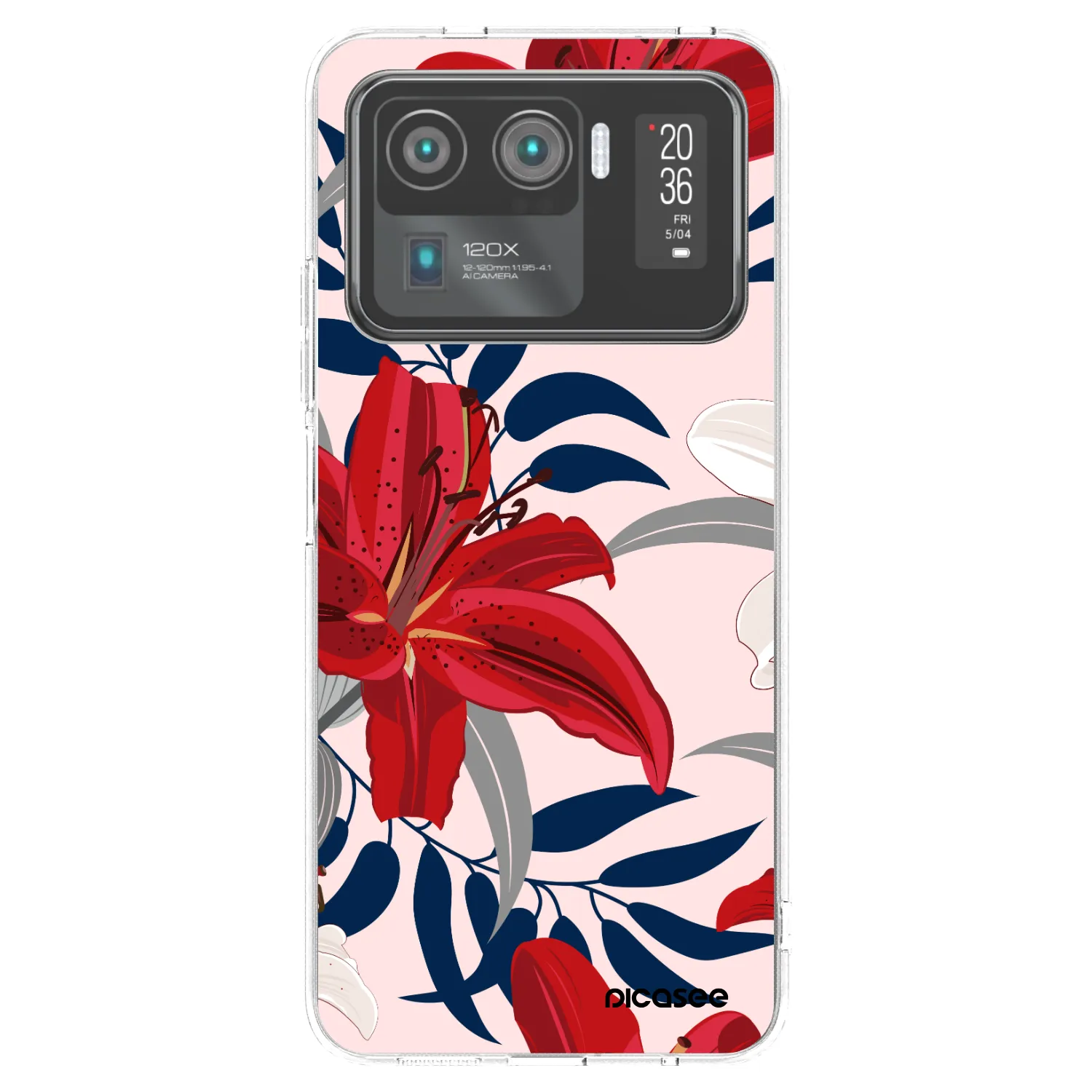 Picasee silikonska prozirna maskica za Xiaomi Mi 11 Ultra - Red Lily