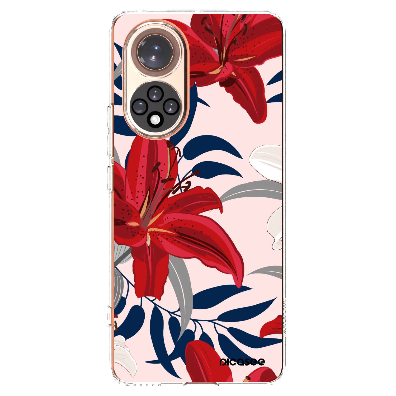 Picasee silikonska prozirna maskica za Honor 50 5G - Red Lily